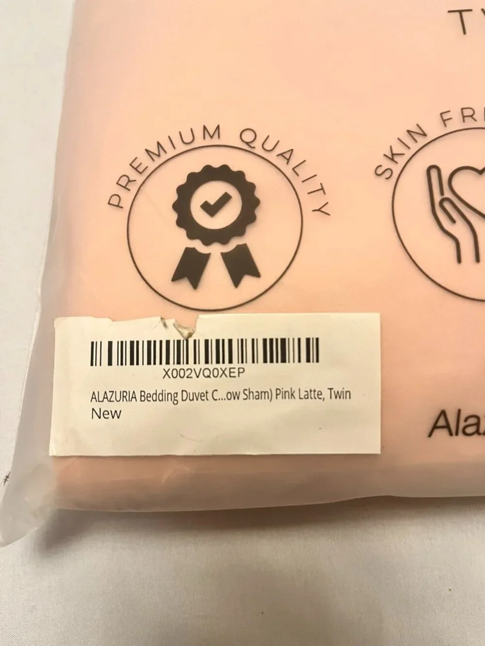 Alazuria Home Collection 2-Piece Duvet Cover Set Pink Latte Twin